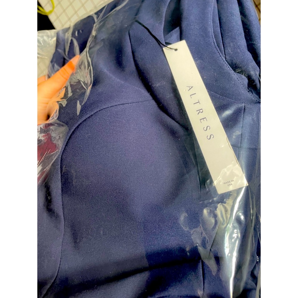 NWT Navy Blue Asymmetrical Bridesmaids Gown